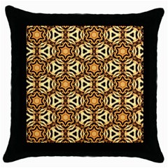 Faux Animal Print Pattern Black Throw Pillow Case