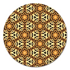 Faux Animal Print Pattern Magnet 5  (round)