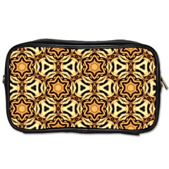 Faux Animal Print Pattern Travel Toiletry Bag (two Sides)