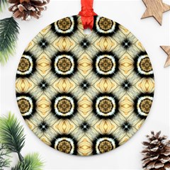 Faux Animal Print Pattern Round Ornament