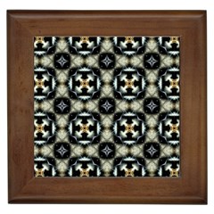 Faux Animal Print Pattern Framed Ceramic Tile