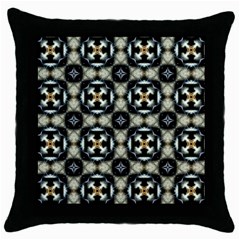 Faux Animal Print Pattern Black Throw Pillow Case