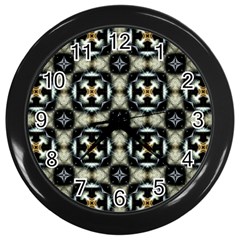 Faux Animal Print Pattern Wall Clock (black)