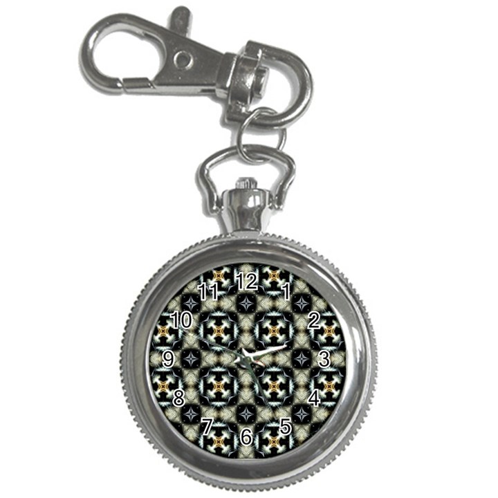 Faux Animal Print Pattern Key Chain Watch