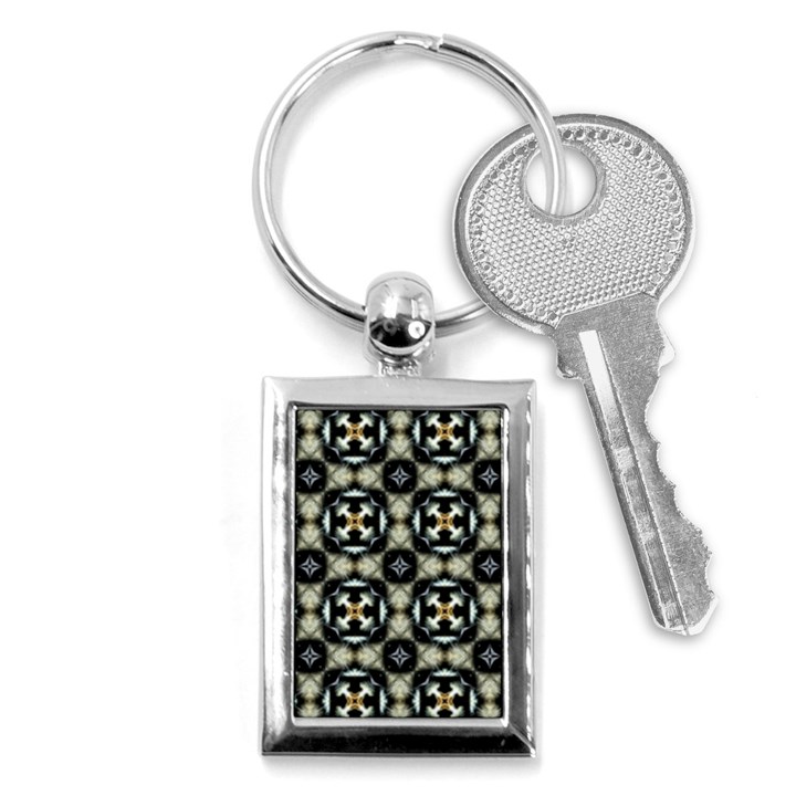 Faux Animal Print Pattern Key Chain (Rectangle)