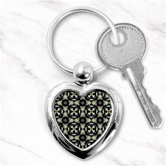 Faux Animal Print Pattern Key Chain (heart) by GardenOfOphir