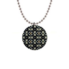 Faux Animal Print Pattern Button Necklace