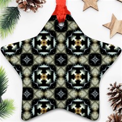 Faux Animal Print Pattern Star Ornament (two Sides)