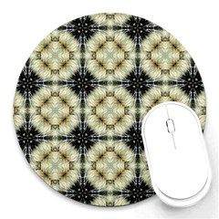 Faux Animal Print Pattern 8  Mouse Pad (round)