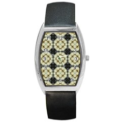 Faux Animal Print Pattern Tonneau Leather Watch