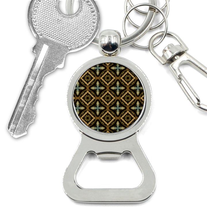 Faux Animal Print Pattern Bottle Opener Key Chain