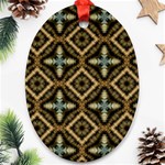 Faux Animal Print Pattern Oval Ornament (Two Sides) Front