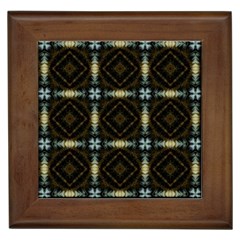 Faux Animal Print Pattern Framed Ceramic Tile by GardenOfOphir