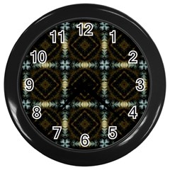 Faux Animal Print Pattern Wall Clock (black) by GardenOfOphir