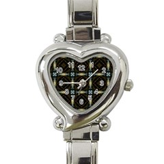 Faux Animal Print Pattern Heart Italian Charm Watch  by GardenOfOphir