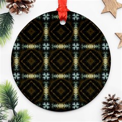 Faux Animal Print Pattern Round Ornament (two Sides) by GardenOfOphir