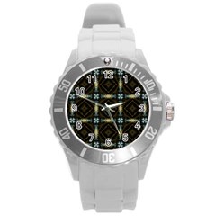 Faux Animal Print Pattern Plastic Sport Watch (large) by GardenOfOphir