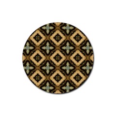 Faux Animal Print Pattern Drink Coaster (round) by GardenOfOphir