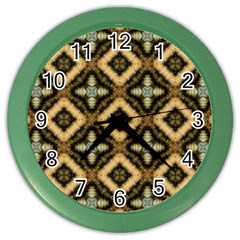 Faux Animal Print Pattern Wall Clock (color) by GardenOfOphir