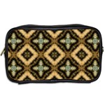 Faux Animal Print Pattern Travel Toiletry Bag (Two Sides) Back