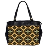 Faux Animal Print Pattern Oversize Office Handbag (Two Sides) Front