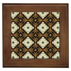 Faux Animal Print Pattern Framed Ceramic Tile by GardenOfOphir