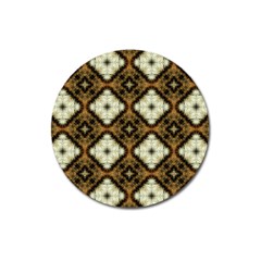 Faux Animal Print Pattern Magnet 3  (round) by GardenOfOphir