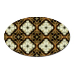 Faux Animal Print Pattern Magnet (oval)