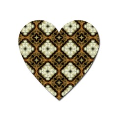 Faux Animal Print Pattern Magnet (heart) by GardenOfOphir