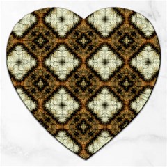 Faux Animal Print Pattern Jigsaw Puzzle (heart)