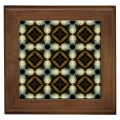 Faux Animal Print Pattern Framed Ceramic Tile by GardenOfOphir