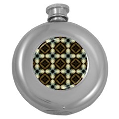 Faux Animal Print Pattern Hip Flask (round) by GardenOfOphir