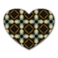 Faux Animal Print Pattern Mouse Pad (heart)