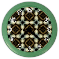 Faux Animal Print Pattern Wall Clock (color) by GardenOfOphir