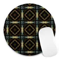 Faux Animal Print Pattern 8  Mouse Pad (round)