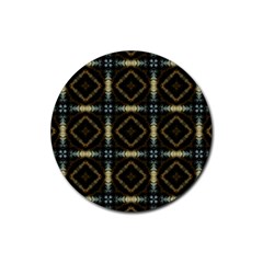 Faux Animal Print Pattern Drink Coaster (round)