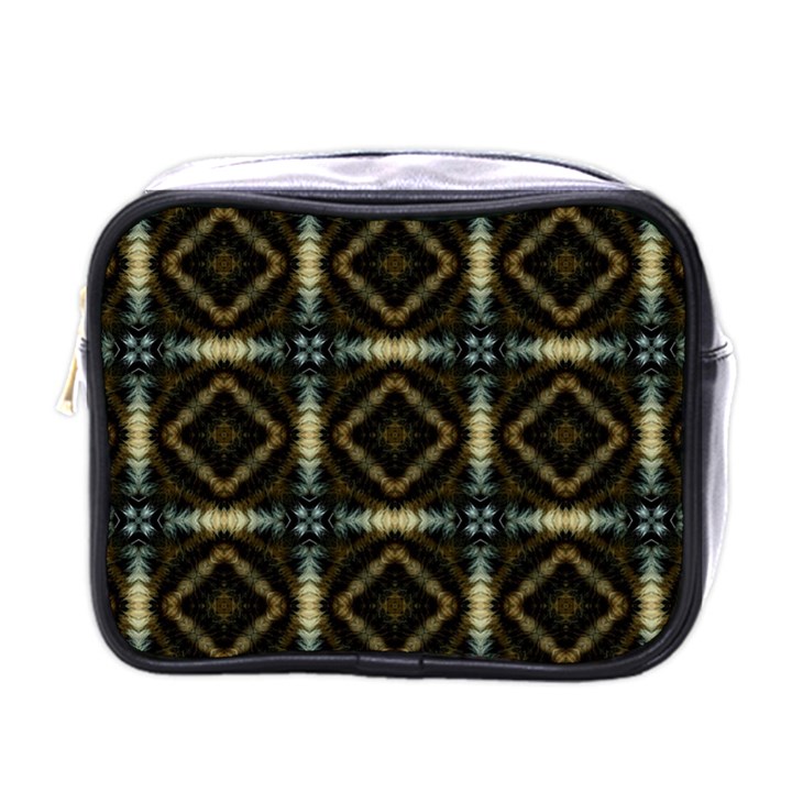 Faux Animal Print Pattern Mini Travel Toiletry Bag (One Side)