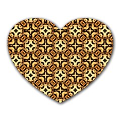 Faux Animal Print Pattern Mouse Pad (heart) by GardenOfOphir