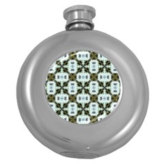 Faux Animal Print Pattern Hip Flask (round)