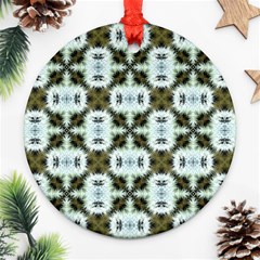 Faux Animal Print Pattern Round Ornament (two Sides) by GardenOfOphir