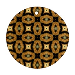 Faux Animal Print Pattern Round Ornament