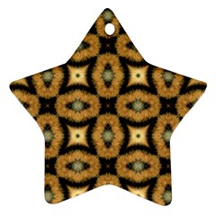 Faux Animal Print Pattern Star Ornament by GardenOfOphir