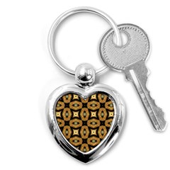 Faux Animal Print Pattern Key Chain (heart)