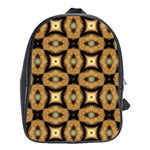 Faux Animal Print Pattern School Bag (Large) Front