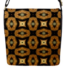 Faux Animal Print Pattern Flap Closure Messenger Bag (small) by GardenOfOphir