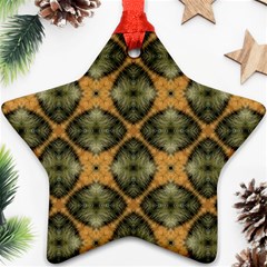 Faux Animal Print Pattern Star Ornament by GardenOfOphir