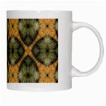 Faux Animal Print Pattern White Coffee Mug Right