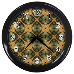 Faux Animal Print Pattern Wall Clock (black)