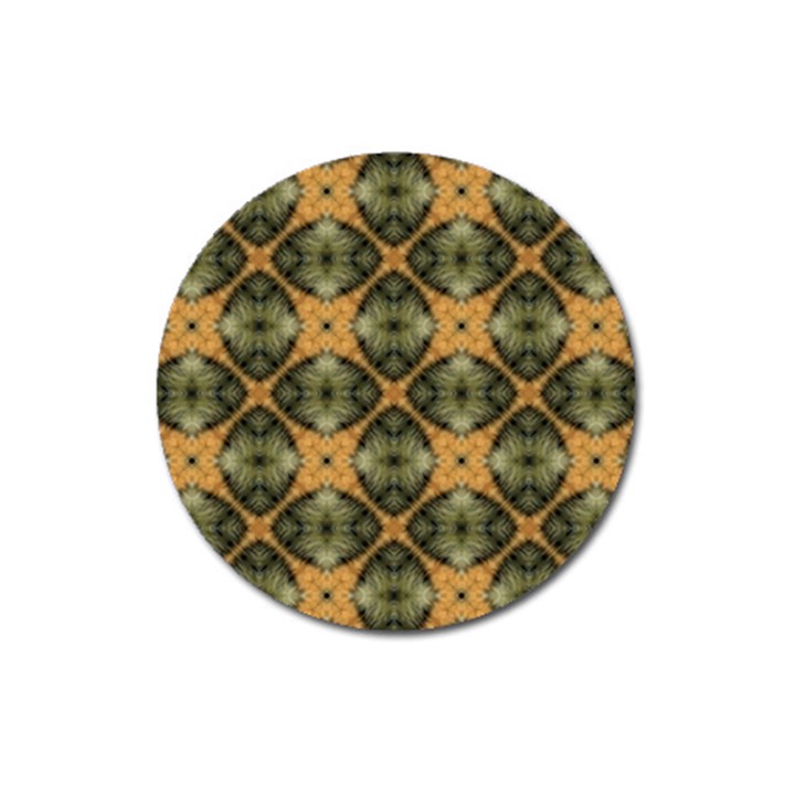 Faux Animal Print Pattern Magnet 3  (Round)