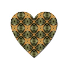 Faux Animal Print Pattern Magnet (heart) by GardenOfOphir